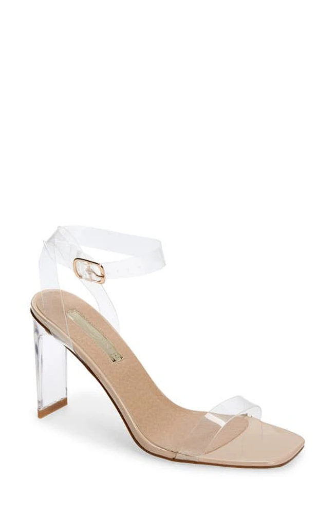 Billini Santiago Clear Sandal Nude Patent Leather at Nordstrom,