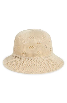 BP. Packable Open Stitch Bucket Hat in Beige at Nordstrom