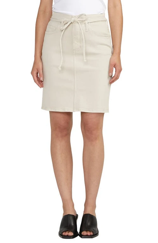 JAG Belted Denim Skirt Natural Almond at Nordstrom,