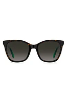 Kate Spade New York desis 55mm cat eye sunglasses in Havana Green /Brown Gradient at Nordstrom