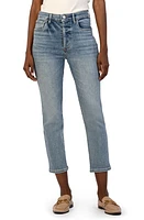 KUT from the Kloth Elizabeth High Waist Crop Straight Leg Jeans Supported at Nordstrom,