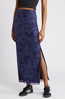 BP. Printed Mesh Maxi Skirt Print at Nordstrom,