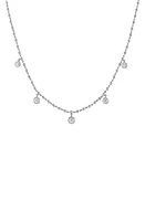 Mindi Mond Bezel Diamond Charm Necklace in 18K White Gold at Nordstrom, Size 8.5 Us