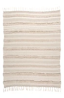 Lorena Canals Fringe Knit Blanket in Dune White at Nordstrom