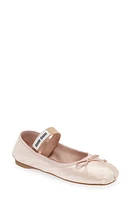 Miu Logo Strap Ballet Flat at Nordstrom,