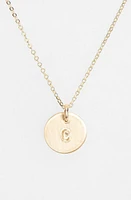 Nashelle 14k-Gold Fill Initial Mini Circle Necklace in 14K Gold Fill C at Nordstrom