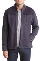 Johnston & Murphy Brushed Snap Jacket Navy at Nordstrom,