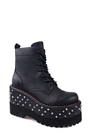 ZIGI Emely Stud Platform Bootie Black Leather at Nordstrom,