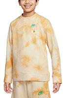 Nike Kids' French Terry Embroidered Tie Dye Sweater at