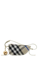 burberry Mini Shield Check Jacquard Sling Bag in Lichen at Nordstrom