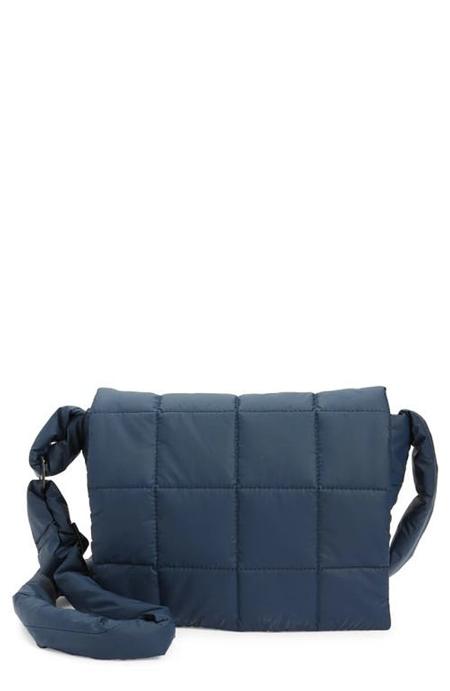 VeeCollective Porter Water Repellent Quilted Messenger Crossbody Bag in Deep Sea at Nordstrom