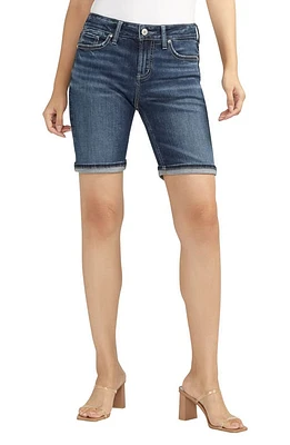 Silver Jeans Co. Suki Curvy Luxe Stretch Bermuda Denim Shorts Indigo at Nordstrom,