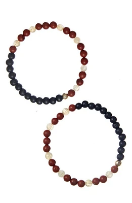 The Healer's Collection Men's N61 Virility/Hormonal Balance Set of 2 Healer's Bracelets in Black at Nordstrom