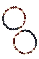 The Healer's Collection Men's N61 Virility/Hormonal Balance Set of 2 Healer's Bracelets in Black at Nordstrom