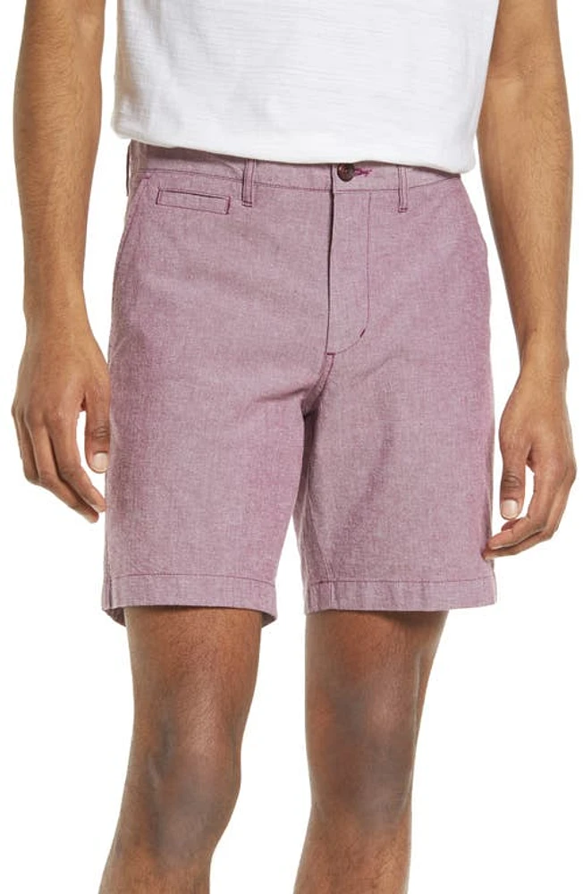 Nordstrom Cotton Stretch Chambray Shorts White at Nordstrom,