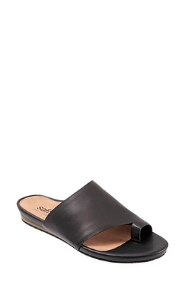 SoftWalk Corsica Slide Sandal Black Leather at Nordstrom,