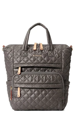 MZ Wallace Small Metro Quilted Nylon Utility Backpack in Magnet at Nordstrom