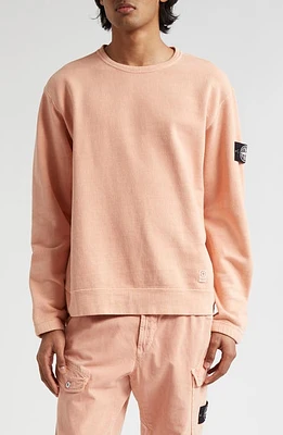 Stone Island Cotton Fleece Sweatshirt Rust at Nordstrom,