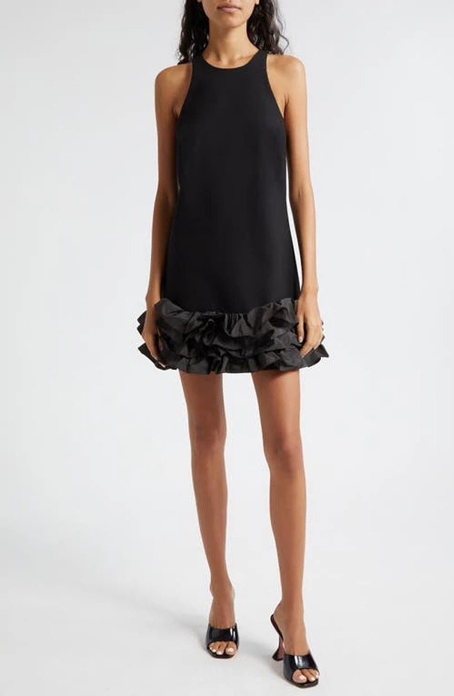 Cinq à Sept Beta Tiered Ruffle Hem Sleeveless Dress Black at Nordstrom,