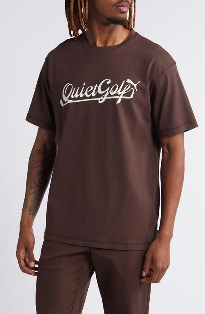 Quiet Golf x PUMA Script Cotton Graphic T-Shirt Dark at Nordstrom,