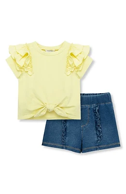 Habitual Kids Kids' Tie Front Shirt & Shorts Set Yellow at Nordstrom,