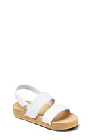 Reef Kids' Water Vista Slingback Sandal in White/Tan at Nordstrom, Size 1 M