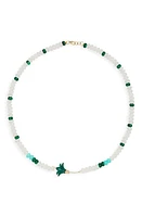 L'Atelier Nawbar Psychadeliah Beaded Necklace in Malachite at Nordstrom, Size 15.75