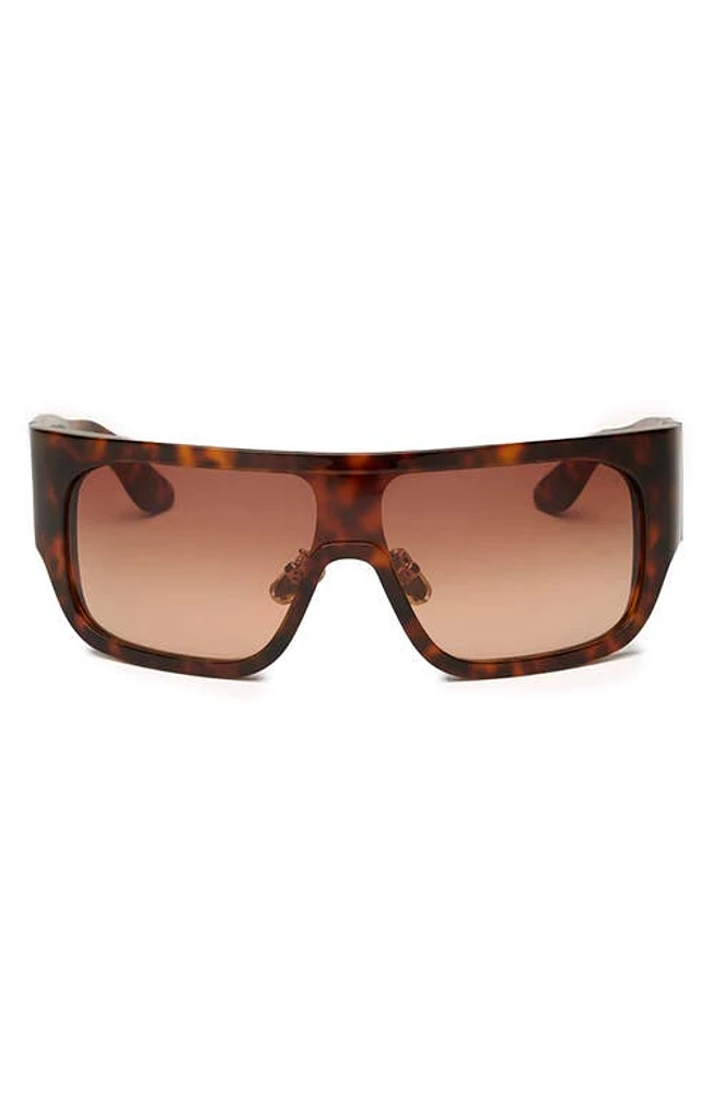 DEZI BlockedT 125mm Oversize Shield Sunglasses in Fiery Tortoise /Sienna Faded at Nordstrom