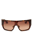 DEZI BlockedT 125mm Oversize Shield Sunglasses in Fiery Tortoise /Sienna Faded at Nordstrom