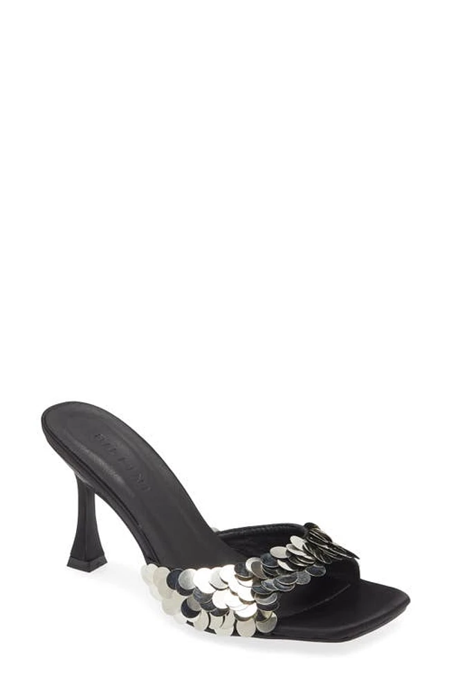 Billini Qirin Paillette Sandal Black Satin-Sequin at Nordstrom,