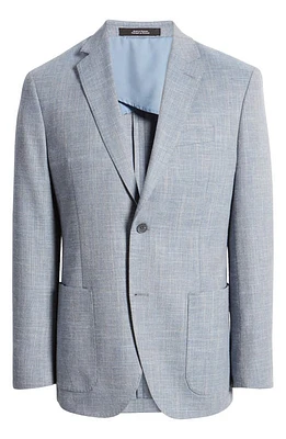 Nordstrom Mélange Stretch Wool & Cotton Blend Sport Coat Blue Tempest Slub at Nordstrom,