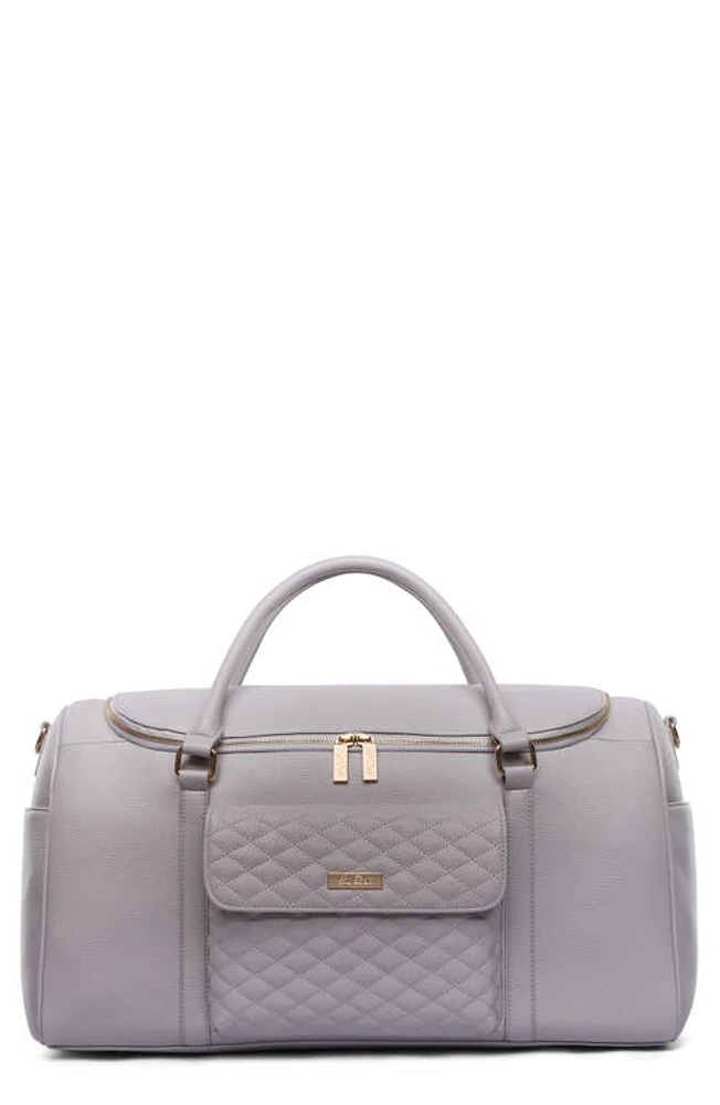 Luli Bebé Monaco Faux Leather Travel Bag in Stone Grey at Nordstrom