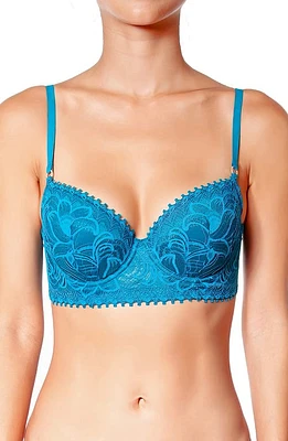 Huit Bijou Underwire Demi Bustier Turquoise at Nordstrom,