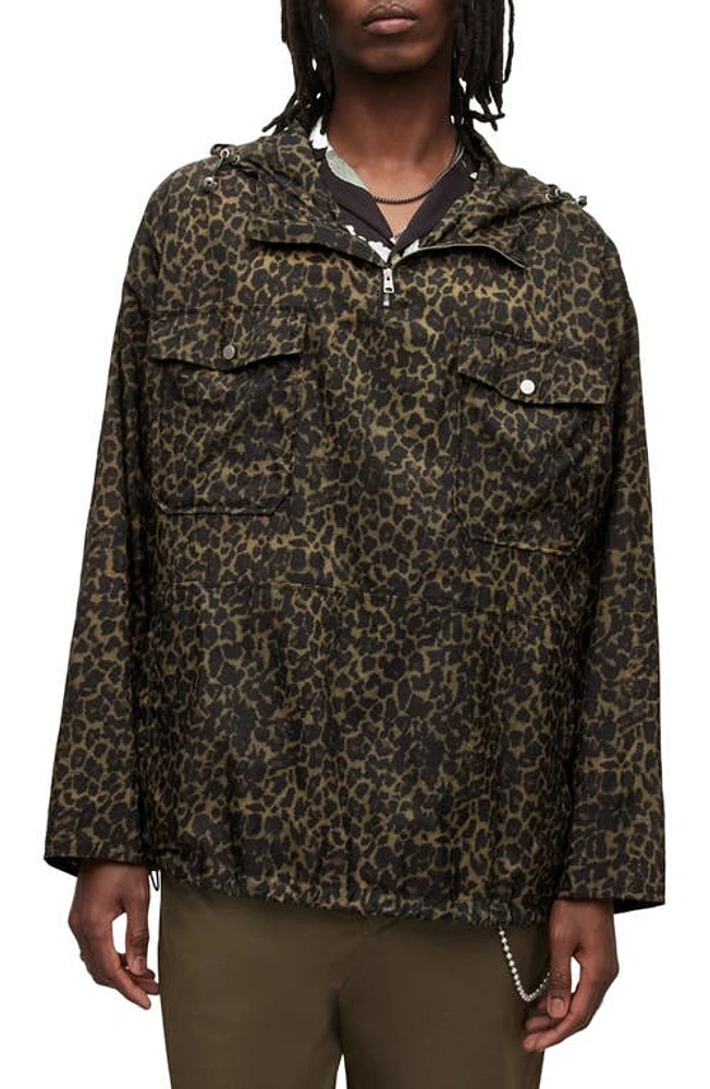 AllSaints Punta Leo Oversize Jacket Worn Brown at Nordstrom,