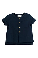 Oliver & Rain Woven T-Shirt Blue at Nordstrom,