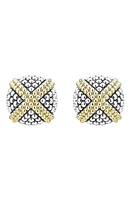 LAGOS Signature Caviar Large Domed X Stud Earrings in Silver at Nordstrom