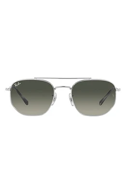 Ray-Ban 57mm Gradient Square Aviator Sunglasses in Silver at Nordstrom