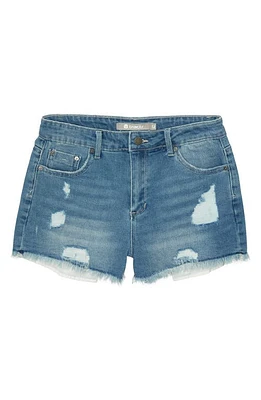 Tractr Kids' Cotton Blend Denim Shorts in Indigo at Nordstrom, Size 7