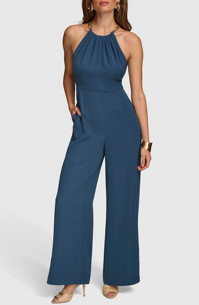 Donna Karan New York Chain Strap Wide Leg Jumpsuit Tide at Nordstrom,