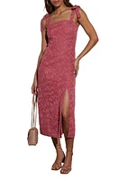 VICI Collection Lisbeth Tie Strap Midi Dress in Mauve at Nordstrom, Size Large