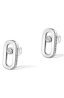 Messika Move Uno Diamond Post Earrings in White Gold at Nordstrom