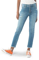 KUT from the Kloth Reese Fab Ab Button Fly High Waist Straight Leg Jeans in Inevitable at Nordstrom, Size 0