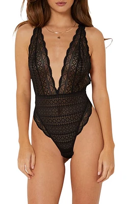 Etam Idole Metallic Lace Bodysuit at Nordstrom,