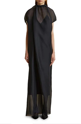 Khaite The Essie Shantung Organza Dress in Black at Nordstrom, Size 6