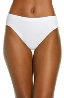 On Gossamer Cabana Seamless Hi Cut Cotton Blend Briefs White at Nordstrom,