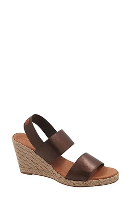 André Assous Allison Espadrille Wedge Sandal Bronze at Nordstrom,