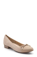 ara Belinda Ballet Flat Sand Glitter Metallic/calf Toe at Nordstrom,