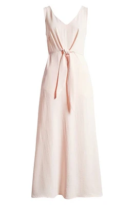 halogen(r) Front Tie Maxi Dress Veiled Rose at Nordstrom,