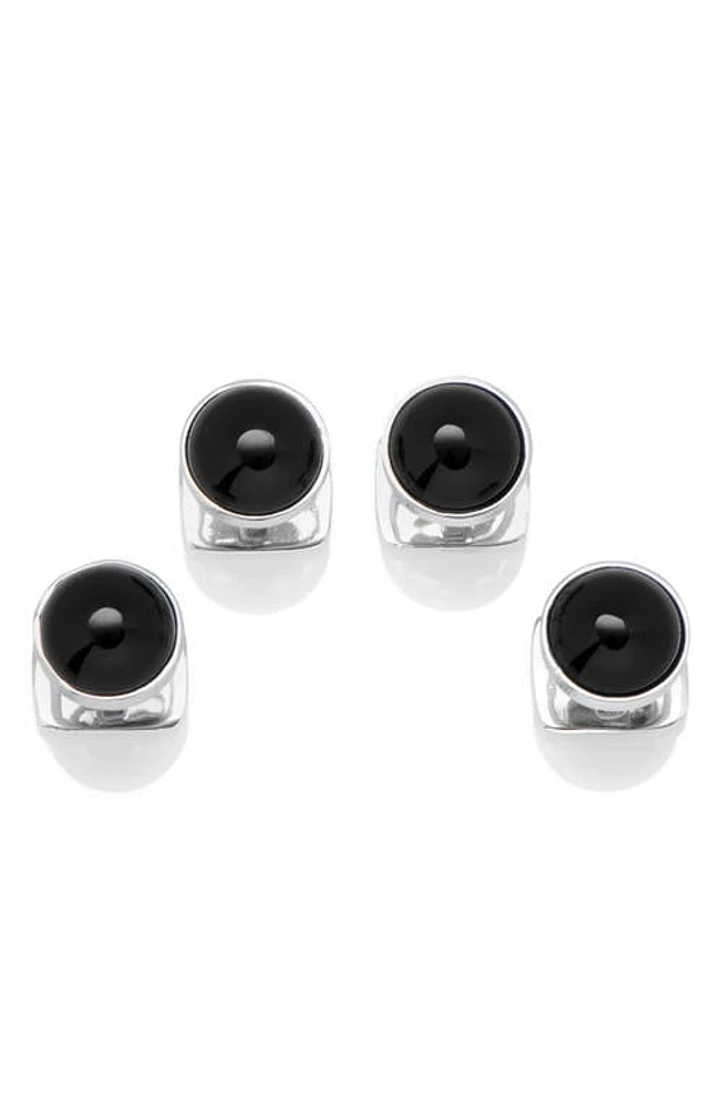 Cufflinks, Inc. Sterling Silver & Onyx Shirt Studs in Black at Nordstrom