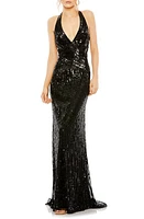 Mac Duggal Sleeveless Sequin Gown Black at Nordstrom,